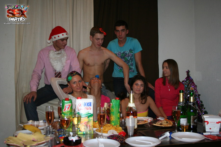 College girls strip at our Christmas party